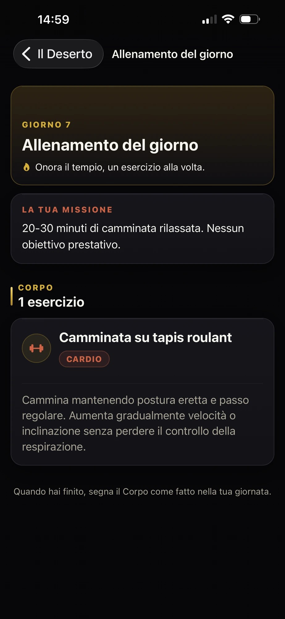 Allenamento del giorno — app Fede & Fitness Italia